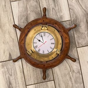 Ship’s wheel clock